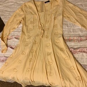 Vintage Sz 6 Yellow Dress
